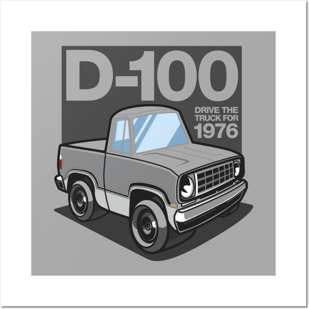 D100 - 1976 White Base (Silver Cloud Iridescent) Wall Art by jepegdesign